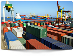 Import Worldwide sea freight container transport - Hamburg harbor Logistics 